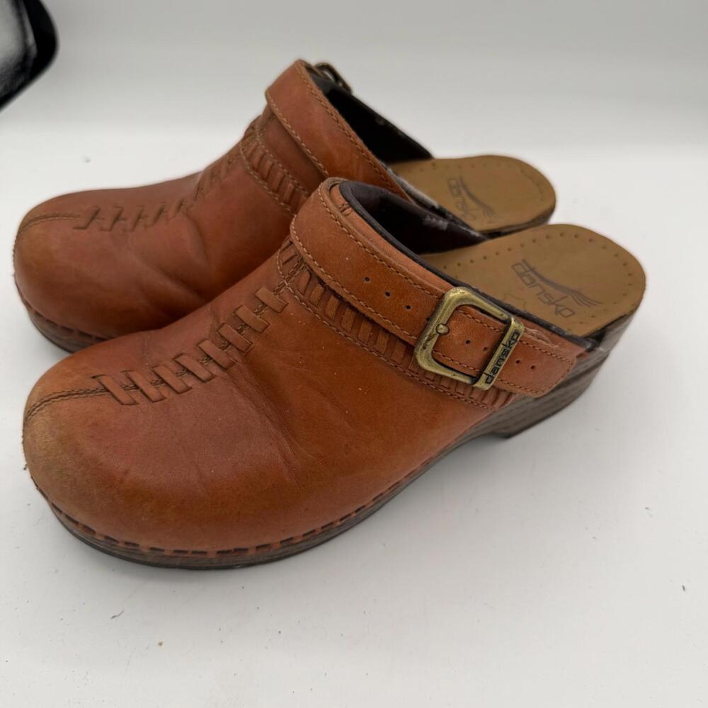 Dansko Clogs Women 36 Leather Boho Gorpcore Cottagecore Comfort Y2K Retro - Picture 3 of 9